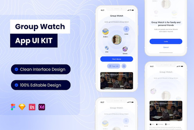 组织观察移动应用  APP UI KIT (FIG,SKETCH,XD)