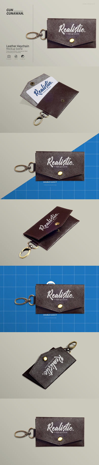 皮革钥匙扣设计样机 (PSD)