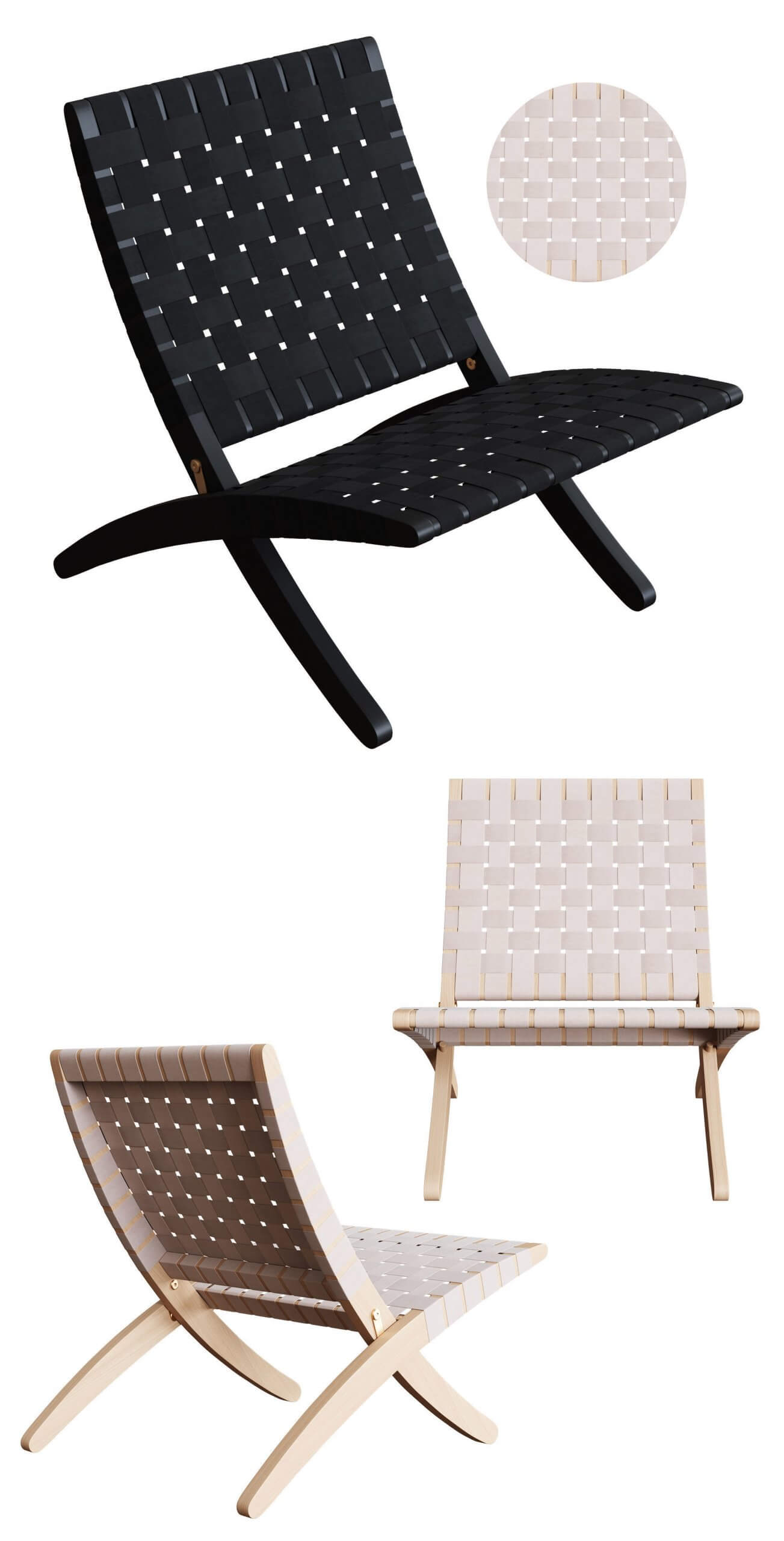 Coalesse Cuba系列编织休闲椅3D模型（OBJ,MAX）