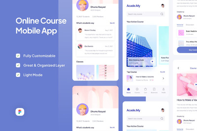 我的-在线课程移动应用 APP UI KIT (FIG)