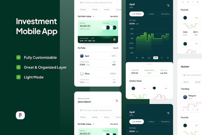 投资移动应用  APP UI KIT (FIG)