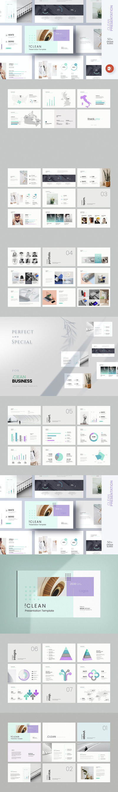 干净极简ppt演示模板 (PPTX)