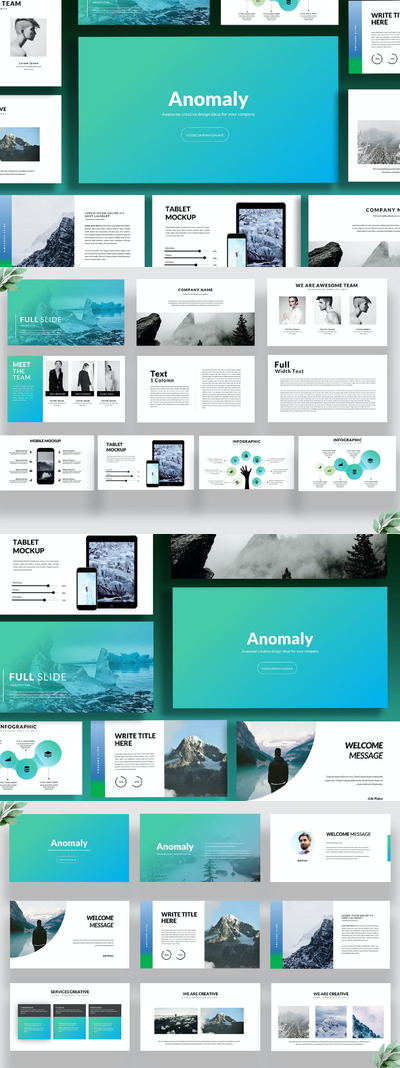 渐变主题旅行分享ppt模板 (PPTX)