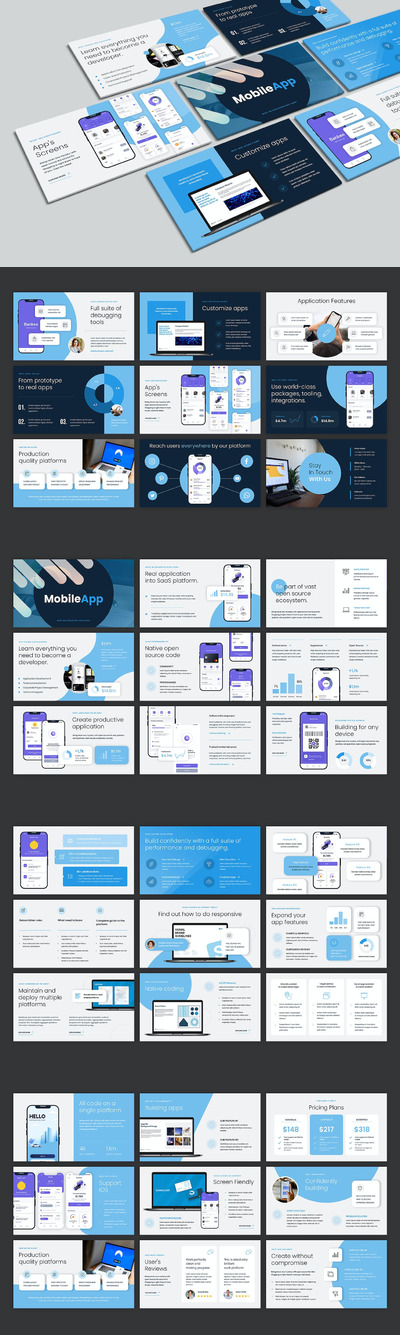 移动App应用详解ppt模板 (PPTX,PPT)