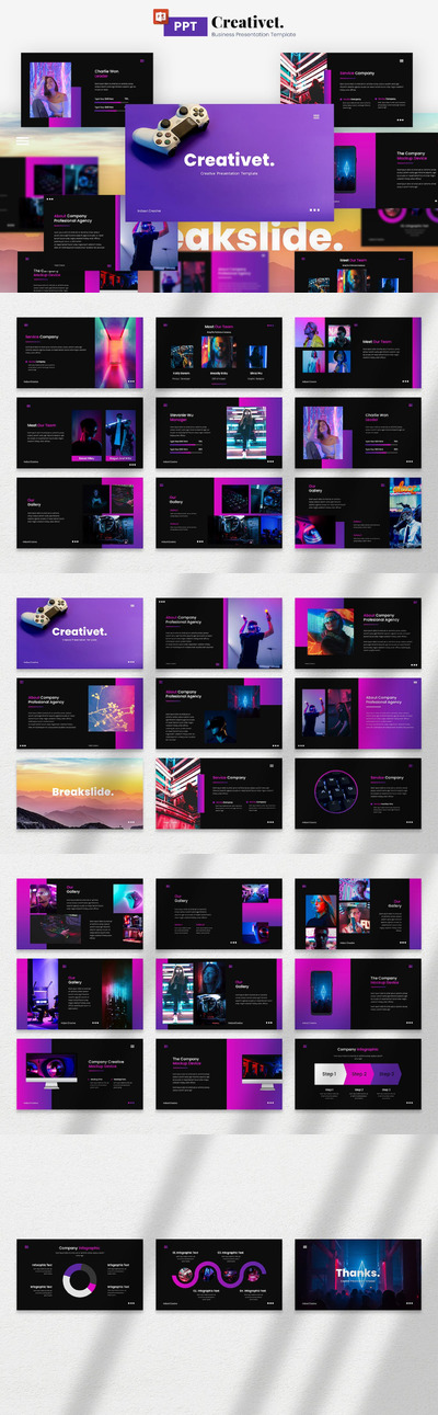 创意业务和创意演示ppt模板 (PPTX)