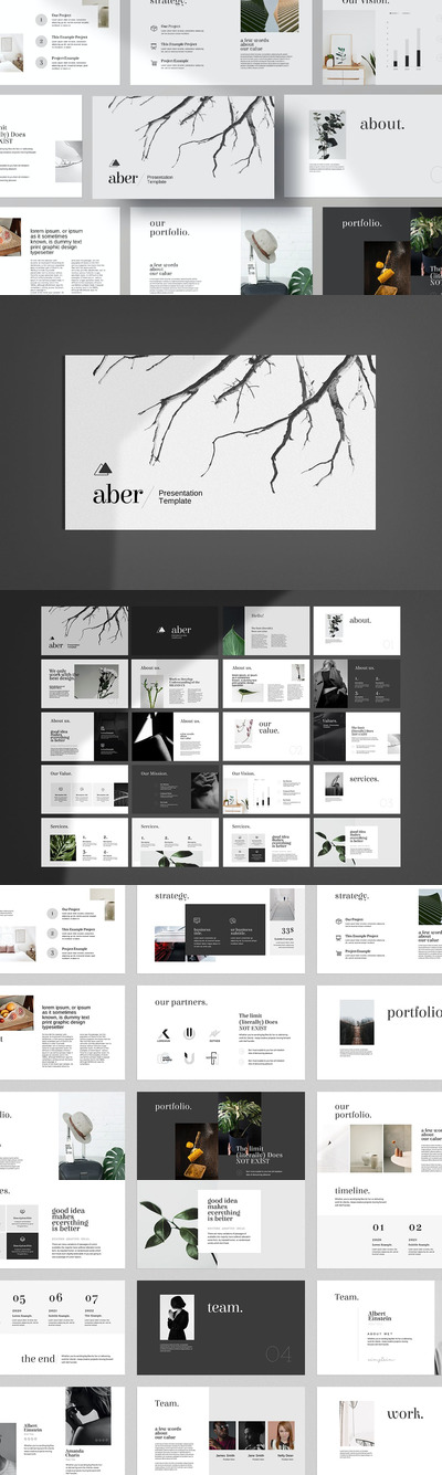 企业/个人作品集演示ppt模板 (PPTX)