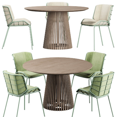 Irune Ola Forma圆桌和Traba Giacomo Cattani椅子3D模型（FBX,MAX）