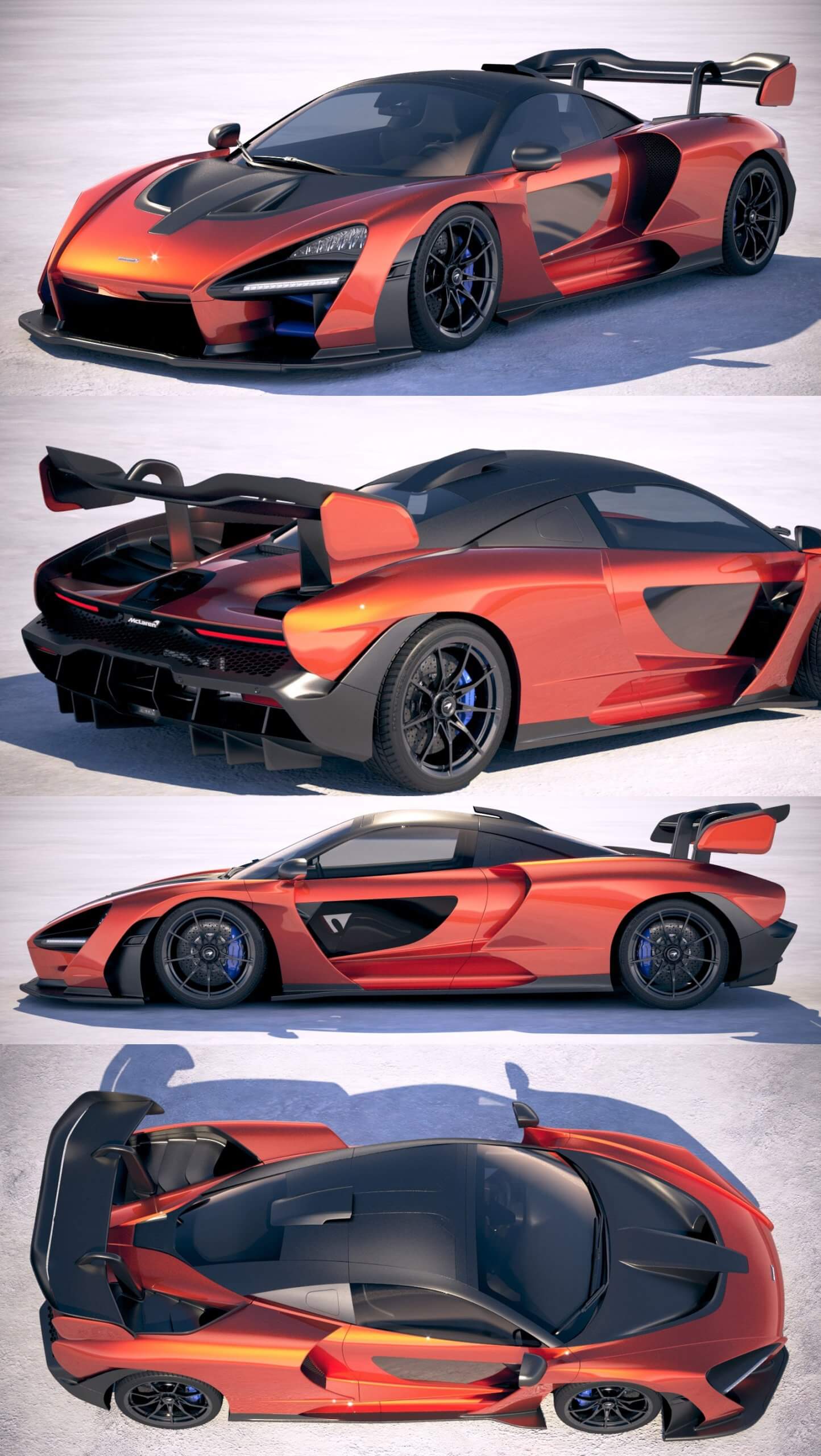 2019迈凯伦McLaren Senna赛车3D模型（OBJ,FBX,MAX）