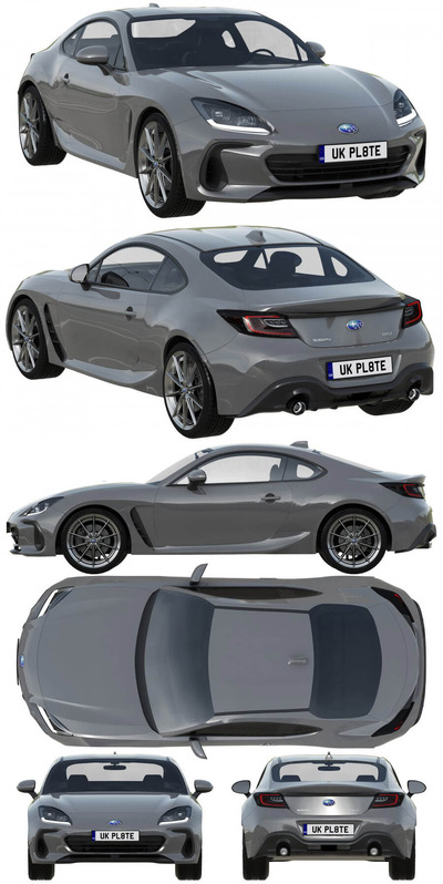 2022斯巴鲁Subaru BRZ汽车3D模型（OBJ,FBX,MAX）