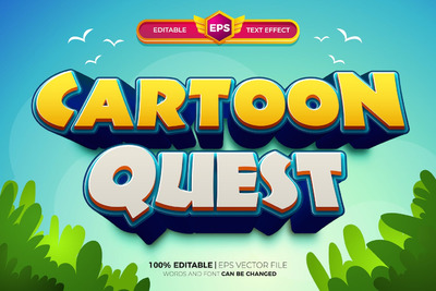 游戏风格卡通探索3D文本效果-EPS文件 (AI,EPS)