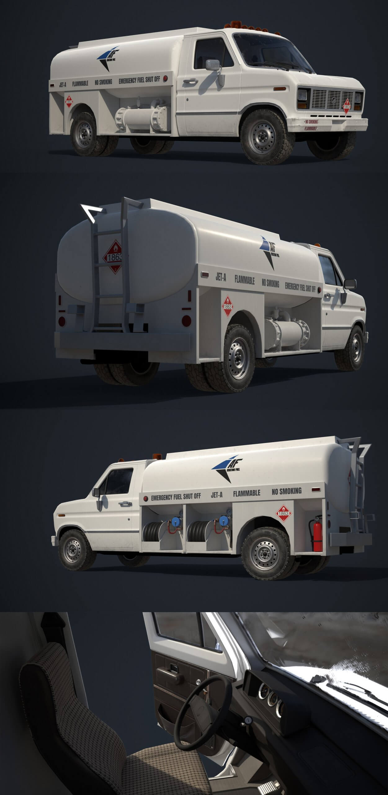 飞机加油机3D模型（OBJ,FBX,MAX）