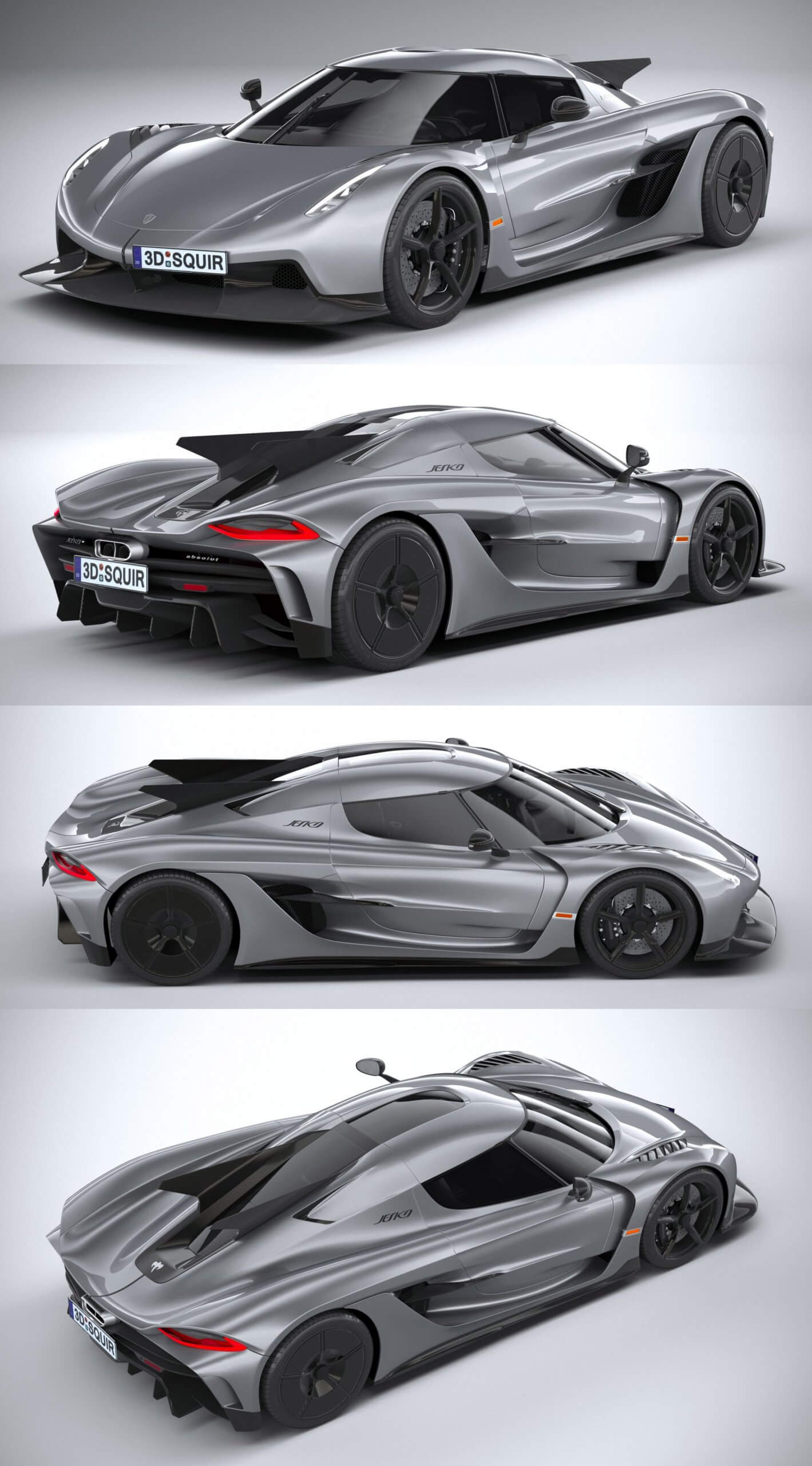 2020科尼赛克Koenigsegg Jesko Absolut超级跑车3D模型（OBJ,FBX,MAX）