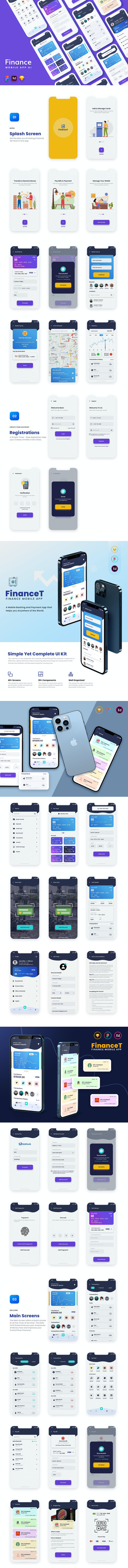 金融-金融移动应用APP UI KIT (SKETCH,FIG,XD)
