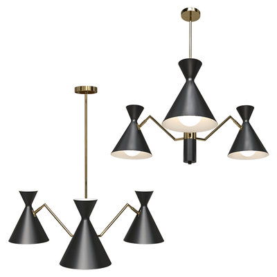 CRYSTAL LUX Joven系列锥形金属灯罩组合吊灯3D模型（OBJ,FBX,MAX）