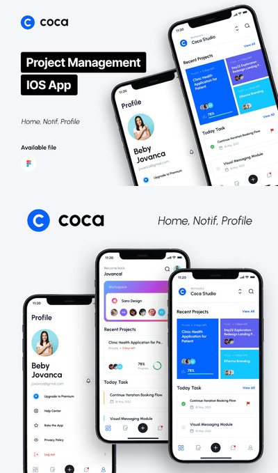 项目管理-主页APP UI KIT (FIG)