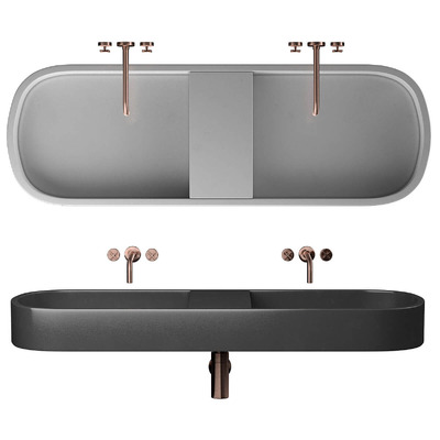 Kast Aura双盆洗脸盆3D模型（OBJ,MAX）