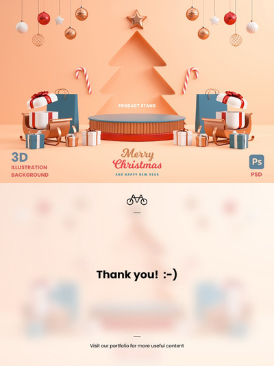 圣诞节3D背景图片（JPG）
