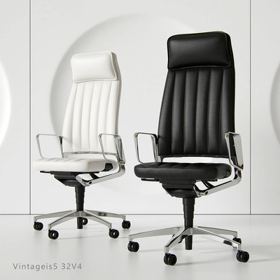 Vintage高背办公转椅3D模型（FBX,MAX）