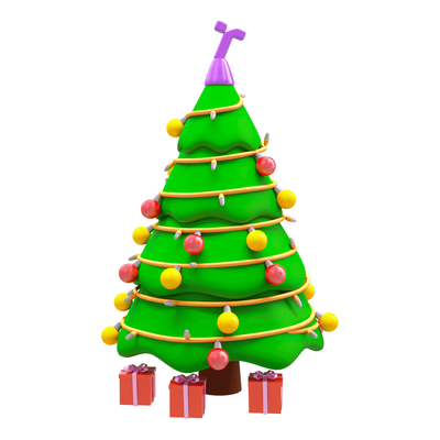 装饰圣诞树3D模型（OBJ,FBX,MAX）