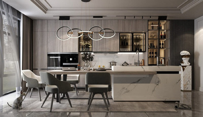 厨房设计 厨房内部场景3D模型（MAX）