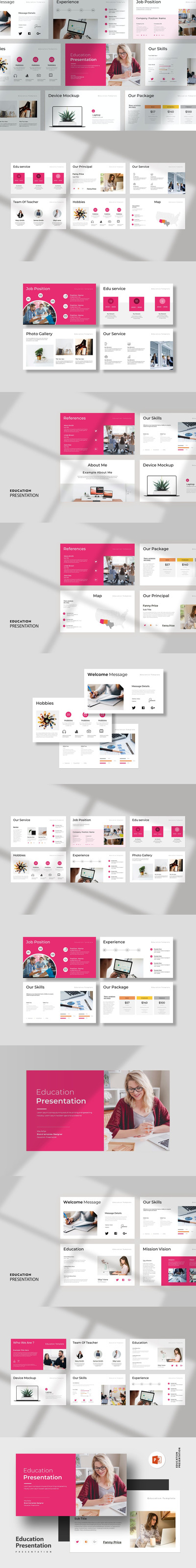 教育介绍ppt模板 (PPTX)