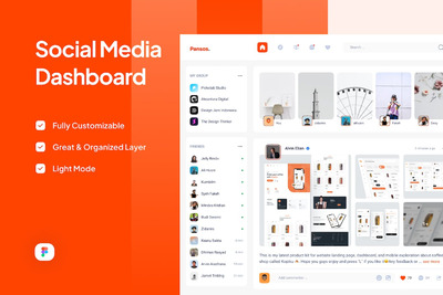 社交媒体仪表盘后台UI (FIG)