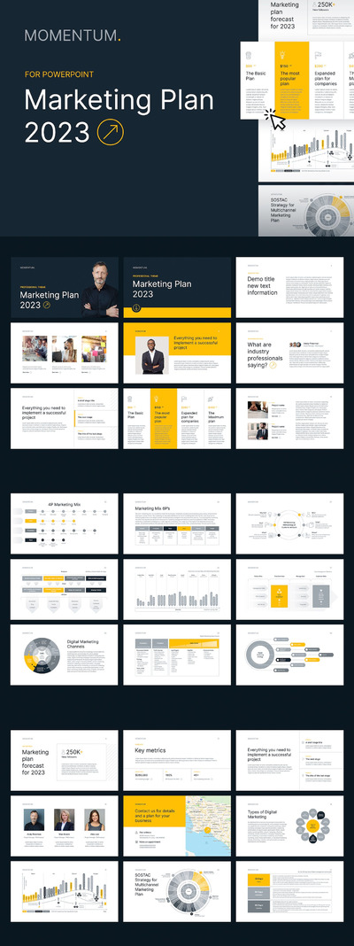 2023年营销计划PPT模板 (PPTX,PDF)