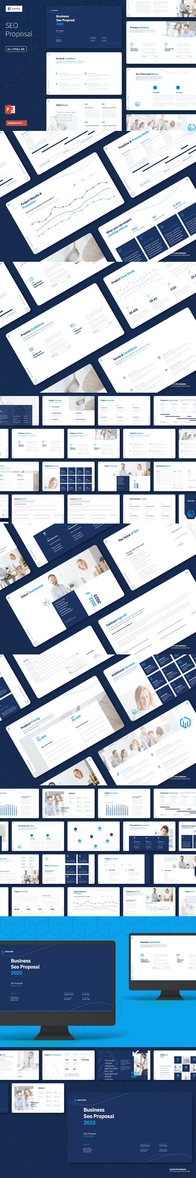 SEO提案PPT演示文稿模板 (PPTX)