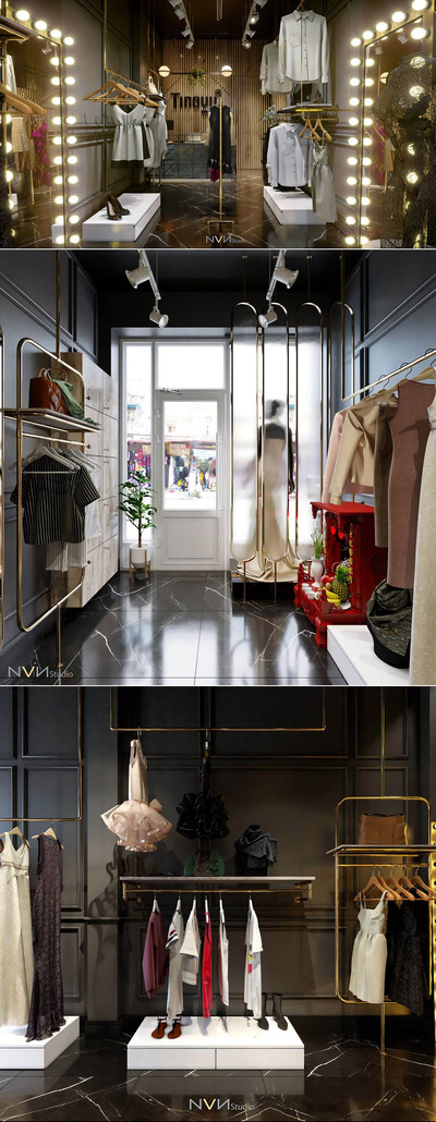 时装店 女士服装店内部场景3D模型（MAX）