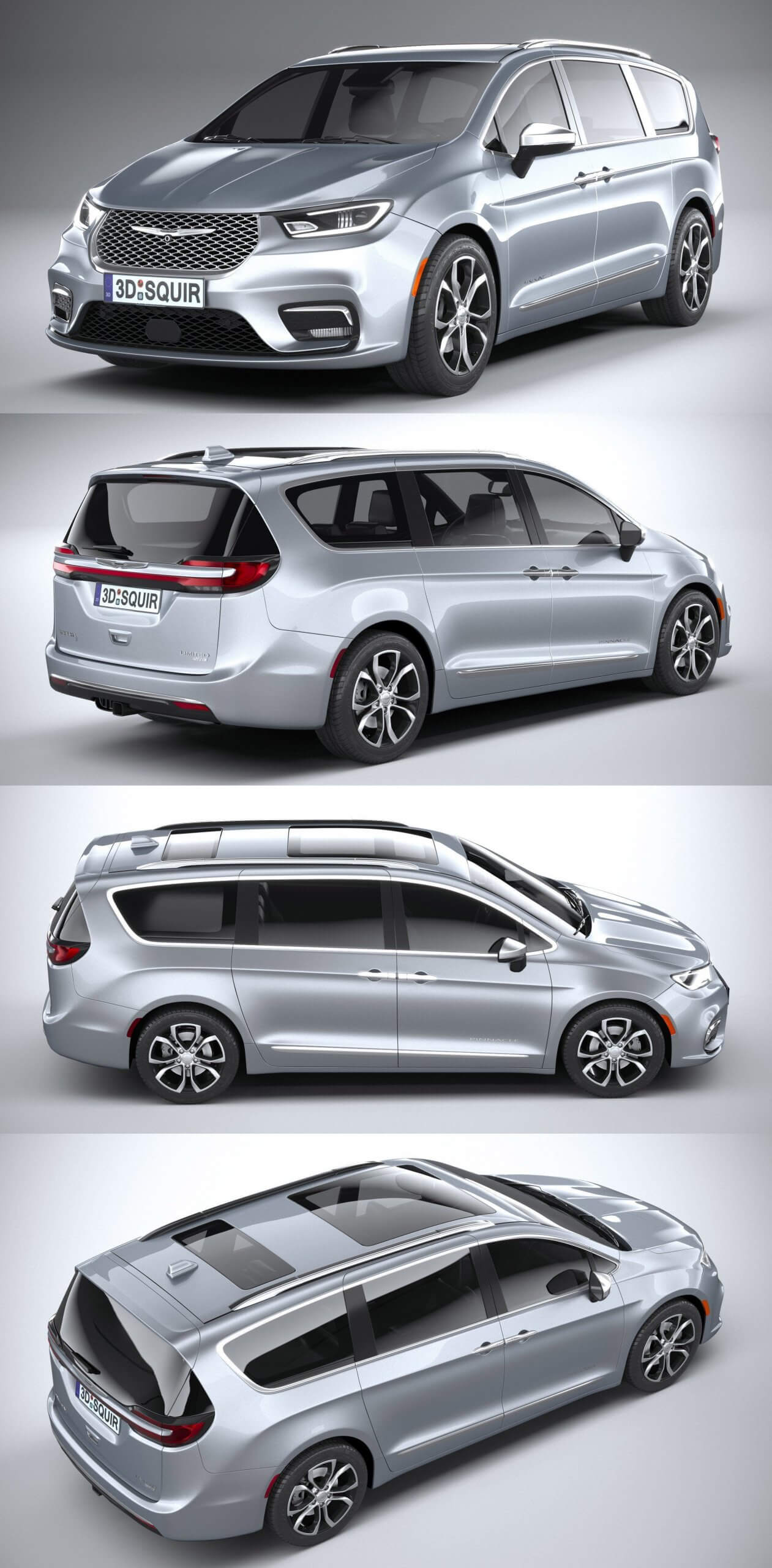 2021克莱斯勒Chrysler Pacifica SUV汽车3D模型（OBJ,FBX,MAX）
