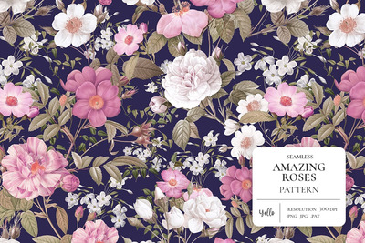 惊人的玫瑰图案 (JPG,PNG)