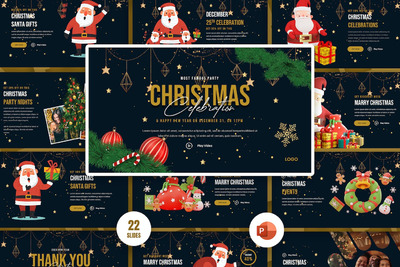 圣诞节主题PPT模板下载 (PPT,PPTX)