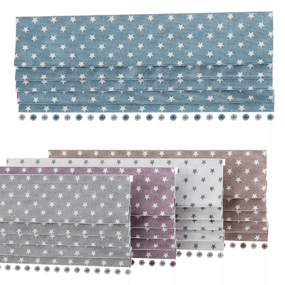 五角星图案布艺罗马帘3D模型（FBX,MAX）