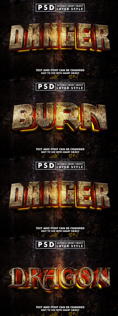 游戏风格可编辑PS图层样式 (PSD)