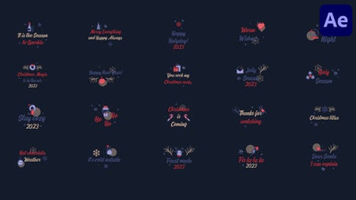 圣诞元素设计标题视频After Effects模板 (aep)