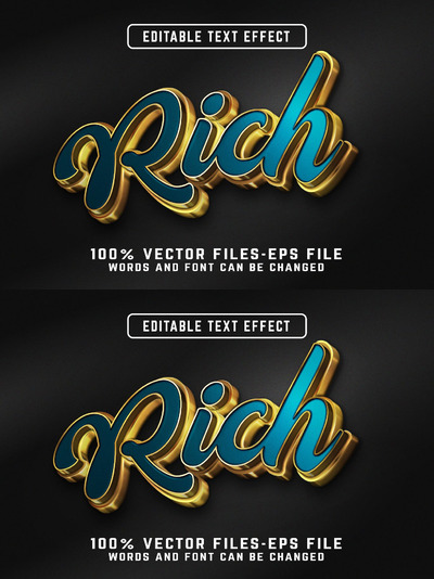 豪华可编辑文本效果 (EPS)