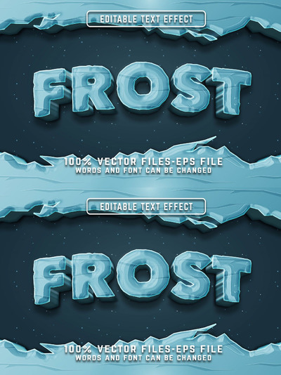 冻结可编辑文本效果 (EPS)