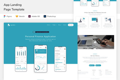 常用着陆页网页模板 (FIG,SKETCH,XD,PSD)