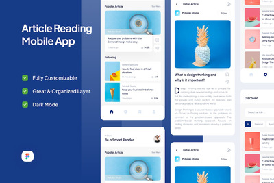 文章阅读移动应用 APP UI KIT (FIG)