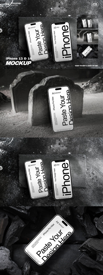 🔴高品质的iPhone 13&14 APP UI样机展示模型mockups