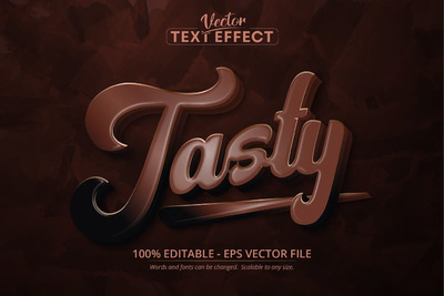巧克力美味可编辑文本效果Ai矢量字体样式 (AI,EPS)