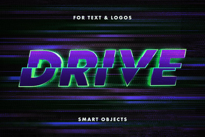 科幻维度PS图层样式文本效果 (PSD)