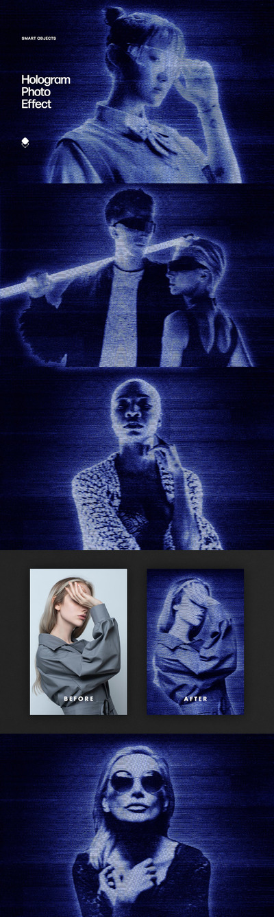 全息照片效果 (PSD)