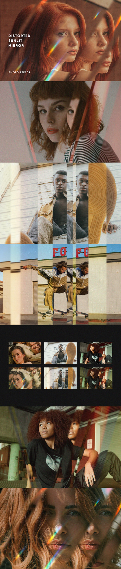 扭曲的阳光反射镜效果 (PSD)