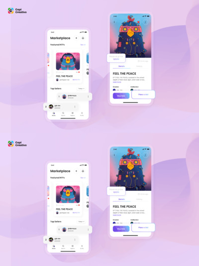 NFTs 概念APP UI KIT (FIG)