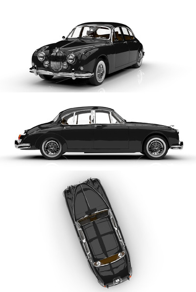 1962款捷豹Jaguar MK2汽车3D模型（OBJ,FBX）