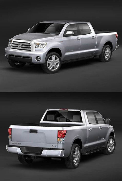 2008丰田Toyota Tundra皮卡车3D模型（OBJ,FBX,MAX,C4D,LWO）