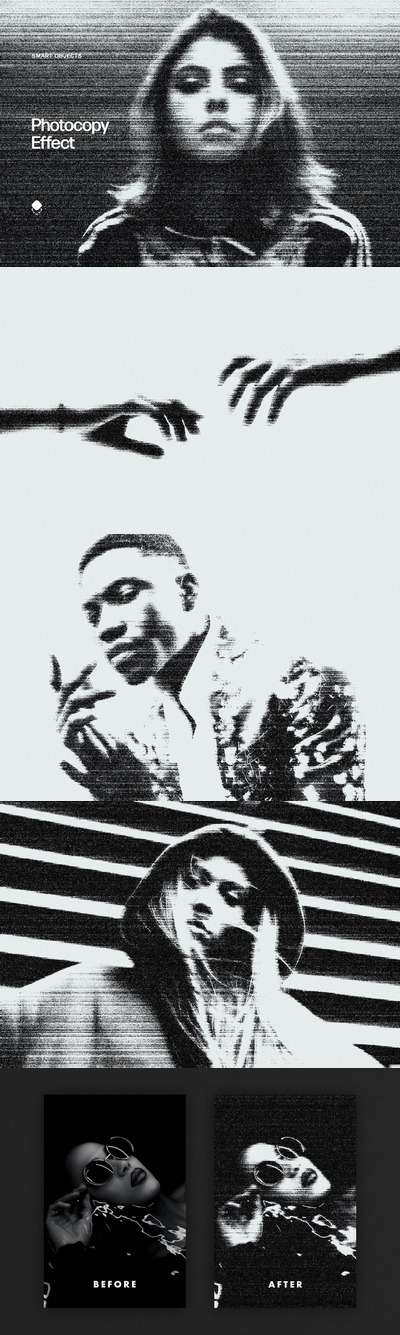 影印照片PS效果 (PSD)