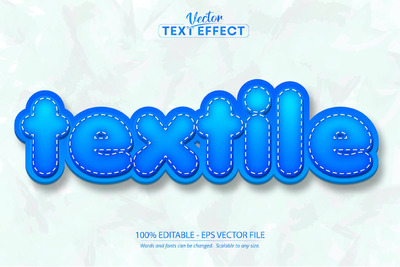 纺织品风格-可编辑文本效果，PS字体样式 (AI,EPS)