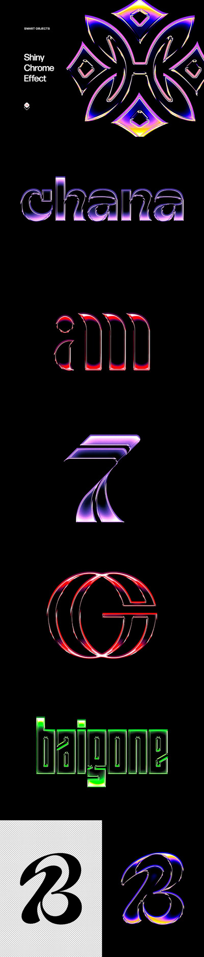 闪亮的镀铬字体效果 (PSD)